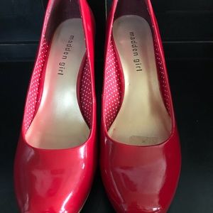 Madden girl red getta heels
